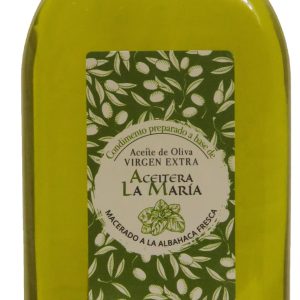Aceite de Oliva Virgen Extra Macerado a la ALBAHACA 50 Cl con vertedor
