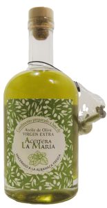 Aceite de Oliva Virgen Extra Macerado a la ALBAHACA 50 Cl con vertedor metálico